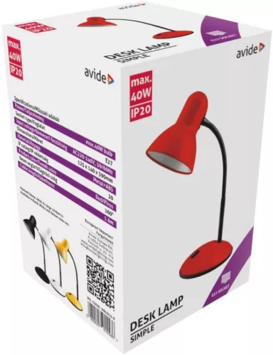 Avide Basic Asztali Lámpa Simple Piros