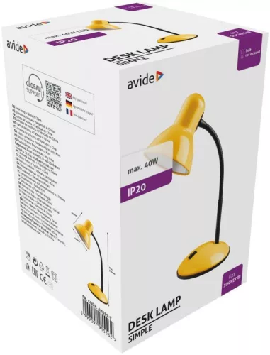 Avide Basic Asztali Lámpa Simple Sárga