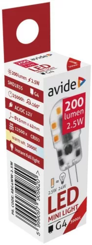 Avide LED 2.5W G4 WW 3000K