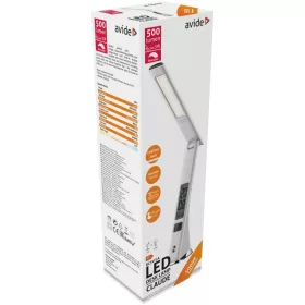   Avide LED Asztali Lámpa Üzleti Bőrhatású Claude Naptár, Fehér, 5W, 500Lm