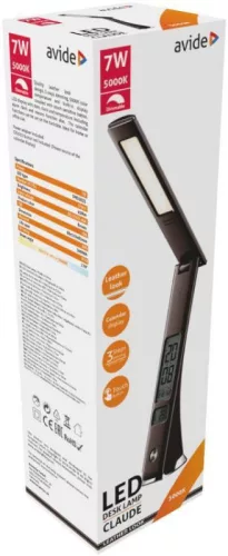 Avide LED asztali lámpa, barna, 7W, 5000K, 450Lm