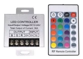 Avide LED Szalag 12V 24 Gombos RGB Rádiós Távirányító, és vezérlő 432W