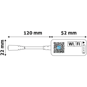 Avide LED Szalag 12V RGB+W mini WIFI-s Kontroller 192W
