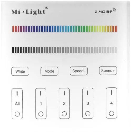 Milight RGB+W 4 Zónás RF Beépíthető /AC180-240V/ Érintőpaneles Távirányító
