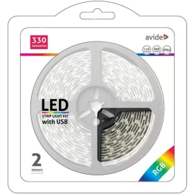   Avide LED szalag bliszter 5V 7,2W, SMD5050 30LED RGB IP65 2m, USB csatlakozóval