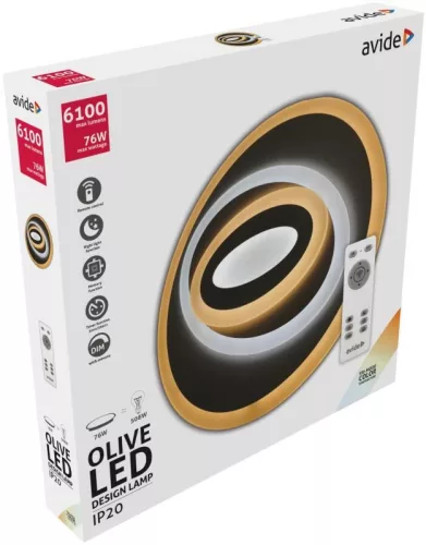 Avide Design Mennyezeti Lámpa Olive 70W(35+35) RF Távirányítóval