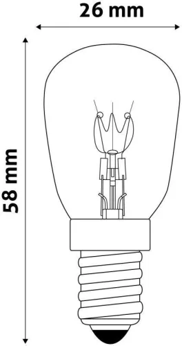 Parfüm izzó 25W 230V E14 HŐÁLLÓ sütőizzó Avide