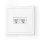 Commel Adria informatikai aljzat, 2xRJ45 CAT6, fehér