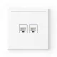 Commel Adria informatikai aljzat, 2xRJ45 CAT6, fehér