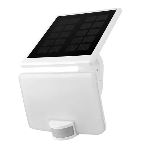 LED napelemes reflektor mozgásérzékelővel, 8W 800lm 4000K, 3,7V 4000mAh, akku működésiidő max. 18h, IP54, fehér