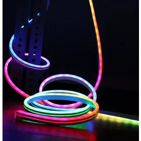   LED Fénykábel 5m, 6A 12V RGB, 60LED/m, IP44, Kültéri LED fényszalag, LED szalag