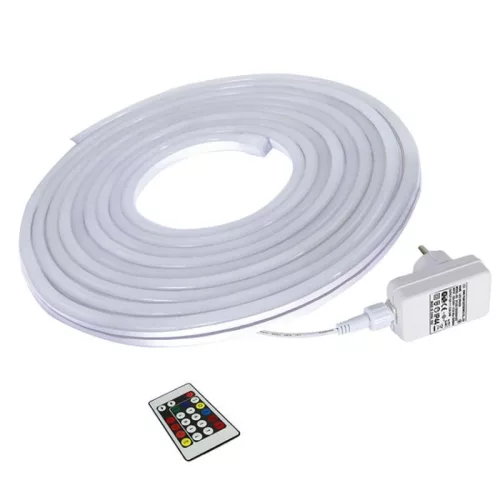 LED Fénykábel 5m, 6A 12V RGB, 60LED/m, IP44, Kültéri LED fényszalag, LED szalag