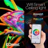 LED mennyezeti lámpa IP20, 24W, 2500lm, 380mm, RGB, csillogós, Wi-Fi