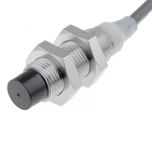 Induktív közelítés kapcsoló, s.réz-nikkel, M12, nem árnyékolt, 8mm, 2 vezeték, NO, E2A-M12KN08-WP-D1
