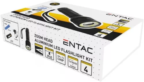 Entac Elemlámpa Fókuszálható Alu 8W, 700lm, max.5h, IP65,