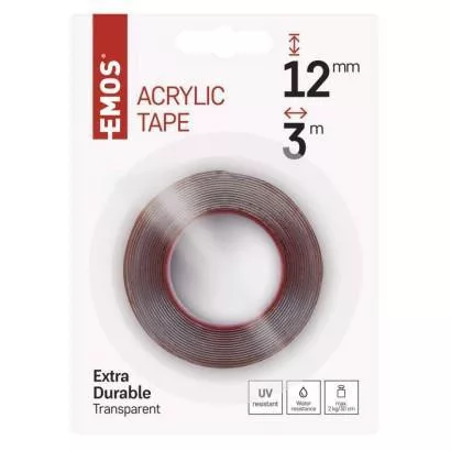 Kétoldalas öntapadó akrilszalag 18mm x 3m, extra erős tapadás