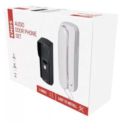 EMOS H1085 Kaputelefon, audio kaputelefon szett, 2 + 2 vezeték, 9V DC