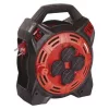Kültéri kábeldob 15 m / 4 aljzat / gumi-neoprén / 230 V / 1,5 mm2 LED fényvisszaverővel
