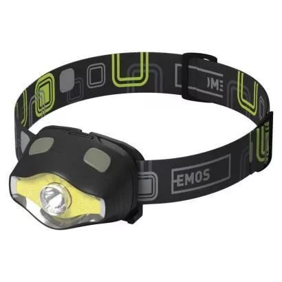 Fejlámpa 3W LED COB, 3×1,5 V AAA, fehér, zöld és piros színnel is világíthat