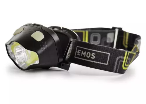 Fejlámpa 3W LED COB, 3×1,5 V AAA, fehér, zöld és piros színnel is világíthat