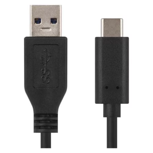 USB 3.1 kábel C csatlakozóval a gyors töltéshez és adattovábbításhoz, 1m, fekete, USB 3.1