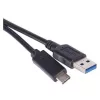 USB 3.1 kábel C csatlakozóval a gyors töltéshez és adattovábbításhoz, 1m, fekete, USB 3.1