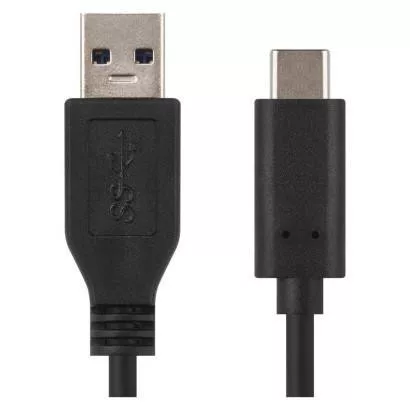 USB 3.1 kábel C csatlakozóval a gyors töltéshez és adattovábbításhoz, 1m, fekete, USB 3.1