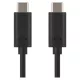 USB-C 3.1 / USB-C 3.1 kábel C csatlakozóval a gyors töltéshez és adattovábbításhoz, 1m, fekete, USB 3.1