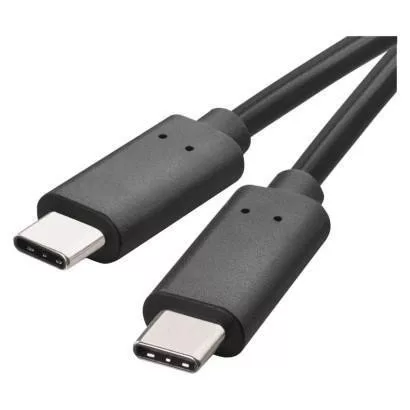 USB-C 3.1 / USB-C 3.1 kábel C csatlakozóval a gyors töltéshez és adattovábbításhoz, 1m, fekete, USB 3.1