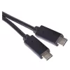 USB-C 3.1 / USB-C 3.1 kábel C csatlakozóval a gyors töltéshez és adattovábbításhoz, 1m, fekete, USB 3.1