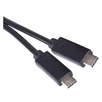 USB-C 3.1 / USB-C 3.1 kábel C csatlakozóval a gyors töltéshez és adattovábbításhoz, 1m, fekete, USB 3.1