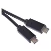 USB-C 3.1 / USB-C 3.1 kábel C csatlakozóval a gyors töltéshez és adattovábbításhoz, 1m, fekete, USB 3.1