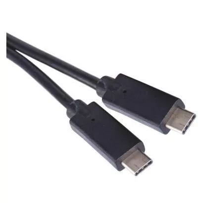 USB-C 3.1 / USB-C 3.1 kábel C csatlakozóval a gyors töltéshez és adattovábbításhoz, 1m, fekete, USB 3.1