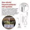 LED növénynevelő lámpa, teljes spektrum, 30 LED, beltéri, időzítővel, dimmelhető