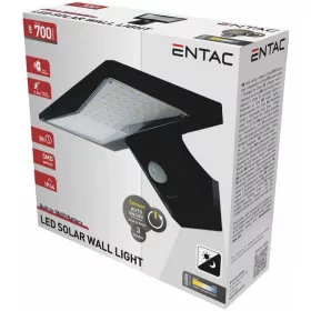   Entac Napelemes Műanyag Fali lámpa 4W SMD 700lm, mozgásérzékelővel, akku Li-ion 18650 1800mAh,
