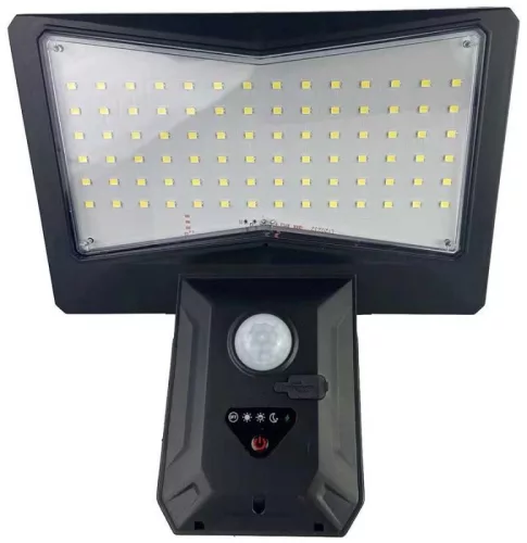 Entac Napelemes Műanyag Fali lámpa 4W SMD 700lm, mozgásérzékelővel, akku Li-ion 18650 1800mAh,