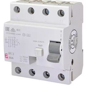 EFI-4A 80A 30mA áram-védőkapcsoló