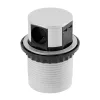 Asztalba süllyeszthető 3-as elosztó, 2x USB, Alumínium, függőleges, Ezüst, 230 V AC