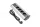 Bútorra szerelhető sarokelosztó, 4-es, 1,5m H05VV-F 3x1,5mm2, 230V, EZÜST