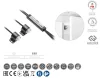 Érintésmentes kapcsoló, 1 üzemmódú, max. 12V/24V, 36W/72W, 2 érzékelő, 2 m kábel, fekete