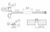Érintésmentes kapcsoló, 1 üzemmódú, max. 12V/24V, 36W/72W, 2 érzékelő, 2 m kábel, fekete