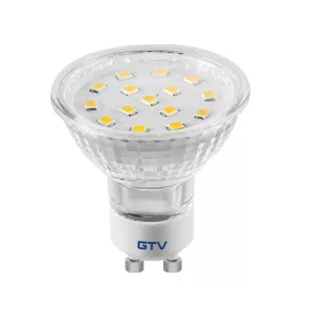 LED 15 SMD-2835 CW, GU10, 4W, 340lm  6400K  230VAC