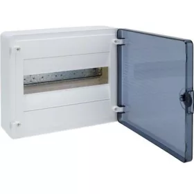   VS112TD, falon kívüli lakáselosztó 1 sor, 12modul, átlátszó ajtó, 252 x 282 x 99mm