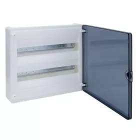   VS218TD, falon kívüli lakáselosztó 2x18mod 36modul, átlátszó ajtóval, 377x390x99mm