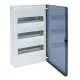 VS312TD, falon kívüli lakáselosztó 3x12mod 36modul, átlátszó ajtóval, 500x282x99mm