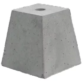 betongúla villámvédelmi vezető tartóhoz, 200x200x190 mm