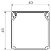 Minicsatorna 2/20m, LHD40x40-HD (KOPOS), műanyag kábelcsatorna