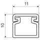 Minicsatorna 11x10  (2m) -2/150m (KOPOS), műanyag kábelcsatorna