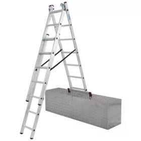   Krause CORDA sokcélú létra lépcsőfunkcióval 3x7 fokos, 033376