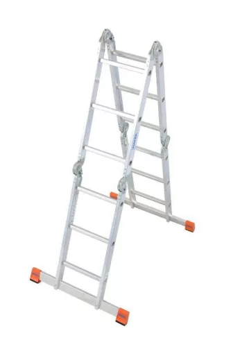 Krause MONTO MULTIMATIC univerzális csuklós létra 4x3 fokos, dobogó készlettel, 120687